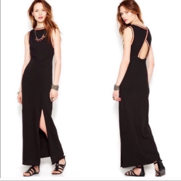 Free People Dresses & Skirts - Free People Sabrina Keyhole Black Maxi Dress